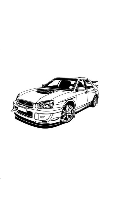 subaru impreza wrx sti 2004 Wrx Tattoos, S15 Drawing, Subaru Drawing, Subaru Tattoo, Cars Cartoon, Car Silhouette, Cool Car Drawings, Subaru Cars, Car Tattoos