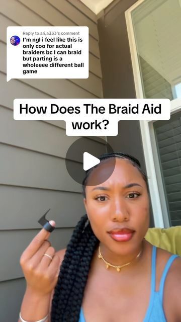 AB GLITZ on Instagram: "The braid aid is so much more than a stitch tool! It’s and all in one 💕 #hair #hairstyles #blackhairstyles #blackbraider #blackhair #partinghair #blackhairbraider #braider #blackbraids #braidgang #hairtools #hairstylingtools #stitchbraids #malebraider #stitchbraidsatlanta #braidstutorial #naturalhairstyles #braiderinatl #braids #knotlessbraids #braidstyles #hair #howtostitchbraid #stitchbraidtool #extensions #extensiontool #menbraider #blackgirlbraids #blackgirlstitchbraids #howtobraid #hairtutorial" Hair Braid Tool, Underhand Braid, Braid Tool, Parting Hair, Hair Braider, Travel Hairstyles, Stitch Braids, Diy Braids, Braids With Extensions