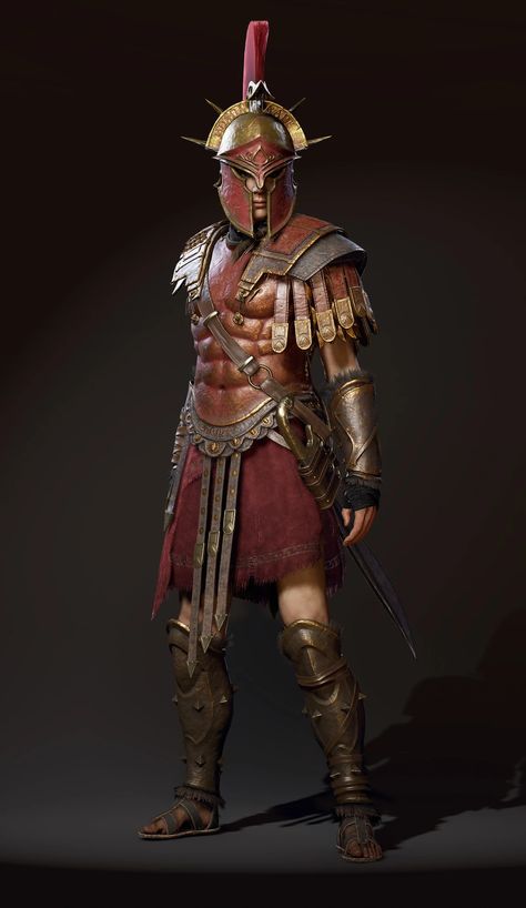 Guerriero Samurai, Assassins Creed Artwork, Ancient Greek City, Roman Warriors, Greek Warrior, Assassins Creed Odyssey, Spartan Warrior, Armadura Medieval, Roman Soldiers