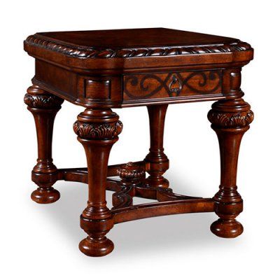 A.R.T. Furniture Valencia End Table - 209303-2304 Bed End Table, Leather Sleigh Bed, Tuscan Furniture, Upholstered Sleigh Bed, Oak End Tables, Furniture Coffee Tables, Star Furniture, Bed End, Sleigh Bed