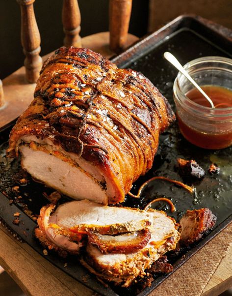 Crispy Skin Rolled Pork Roast | MiNDFOOD Recipes Pork Roll Ups, Rolled Pork Roast, Pork Roulade, Pork Belly Roast, Loin Roast Recipes, Pork Sirloin Roast, Best Pork Recipes, Rolled Roast, Meaty Meals