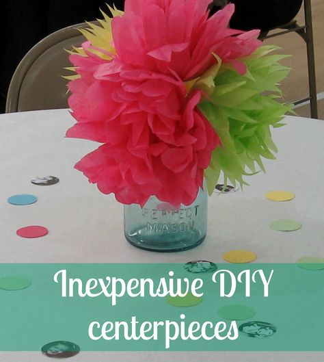 Create simple and beautiful and most importantly, cheap, DIY party centerpieces for less than a dollar each. Party Decorations On A Budget, Cheap Birthday Decorations, Party Centerpieces Diy, Simple Centerpieces Diy, Cheap Centerpieces, Decorations On A Budget, Cheap Party Decorations, Table Centerpieces Diy, Birthday Party Centerpieces