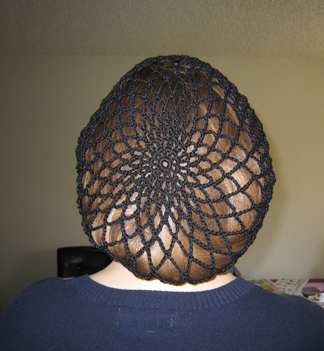 Ravelry: Crochet Snood by Old Geocities pattern for dawn Hair Snood Pattern, Crochet Hair Snood Free Pattern, Crochet Hair Net Snood Free Pattern, Crochet Hair Nets Free Pattern, Crochet Hairnet Free Pattern, Crochet Snood Free Pattern, Crochet Snood Pattern, Crochet Snoods, Crochet Hairnet