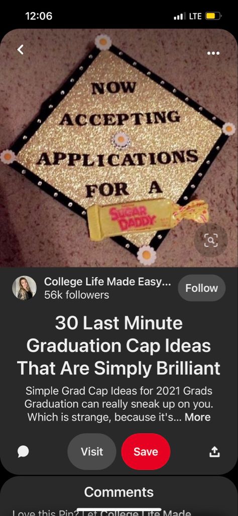 Grad Cap Ideas, Grad Caps, Graduation Cap Designs, Cap Ideas, Sneaks Up, Cap Designs, Grad Cap, Graduation Cap, Make It Simple