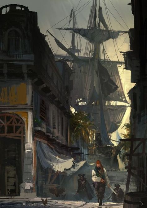 Skull's Bay | Throne of Glass Wiki | Fandom Pirate Town, Fantasy Locations, Kaptan Jack Sparrow, Navi A Vela, Monkey Island, Pirate Art, Flying Dutchman, Pirate Life, Black Flag