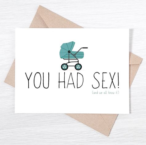 Congratulations Funny, Pregnancy Congratulations Card, Funny Birth, Funny Baby Card, Pregnancy Congratulations, Cute Easy Paintings, Fun Baby Announcement, Baby Wishes, Baby Congratulations Card