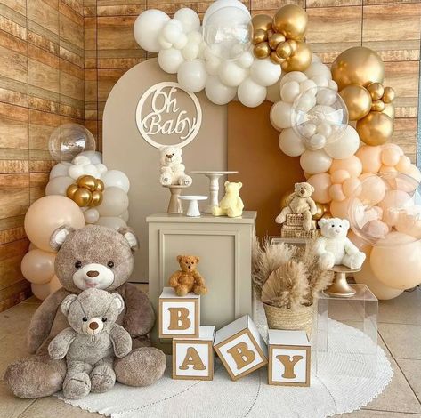 Baby Shower Girl Diy, Classy Baby Shower, Bear Baby Shower Theme, Idee Babyshower, Baby Shower Theme Decorations, Diy Baby Shower Decorations, Baby Shower Deco, Girl Baby Shower Decorations, Baby Shower Inspiration