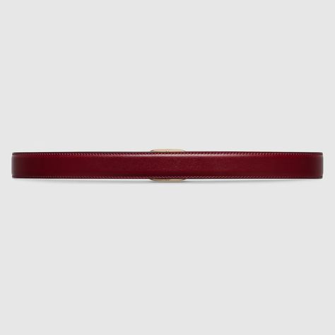 Belt with Round Interlocking G in Rosso Ancora red leather | GUCCI® US Gucci Belt, Belts For Women, Red Leather, Gift Wrapping, Gucci, Free Shipping, Red, Leather, Gifts