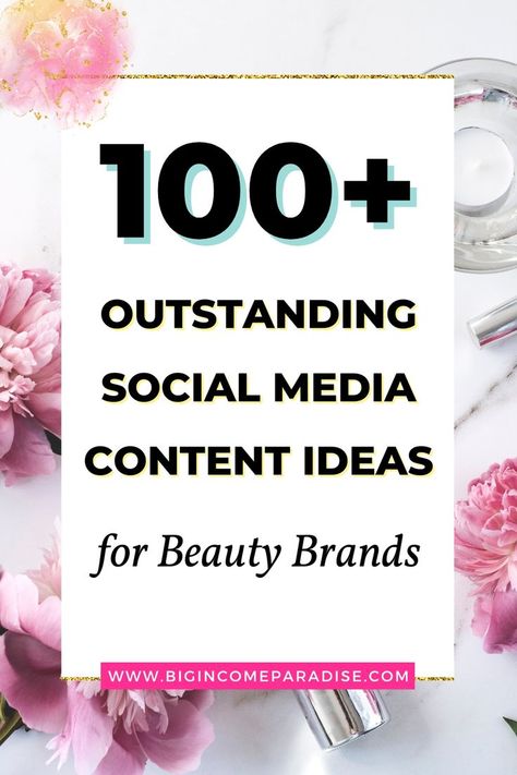 100+ Social Media Content Ideas for Beauty Brands Content Ideas For Beauty Business, Beauty Products Content Ideas, Skin Care Instagram Content Ideas, Content Ideas For Business Owners, Skin Content Ideas, Beauty Content Creator Ideas, Skincare Social Media Content Ideas, Content Ideas For Skincare Business, Content Ideas For Perfume Business