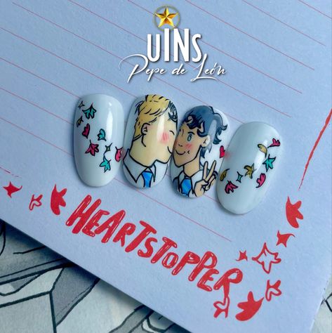 Heartstopper Nail Art, Heartstopper Nails Ideas, Heartstopper Nails, Cute Nails, Random Stuff, Nail Designs, Nail Art, Tattoos, Nails