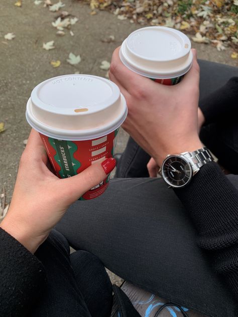 date, vibes, fall, aesthetic, coffee, starbucks, cute Autumn Dates Aesthetic, Secret Dating Aesthetic, Coffee Date Couple, Couple Coffee Date Aesthetic, Coffee Date Pics, Fall Date Aesthetic, First Date Aesthetic, Jm Aesthetic, Xo Aesthetic