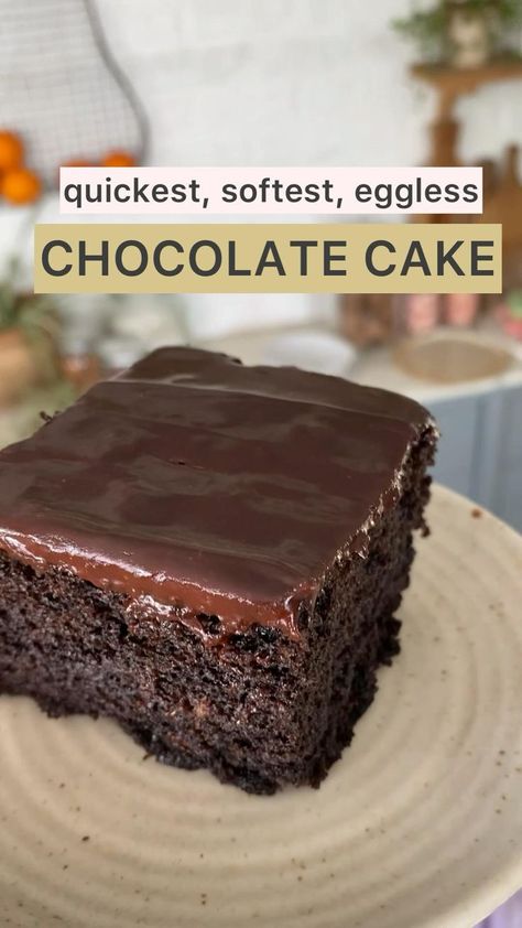 Easy Chocolate Cake Eggless, Chocolate Eggless Cake, Chocolate Cake Eggless Recipes, Bake With Shivesh Chocolate Cake, Eggless Chocolate Recipes, Necessary Endings, Cook With Shivesh, Easy Cake Recipes Eggless, How To Make Eggless Cake