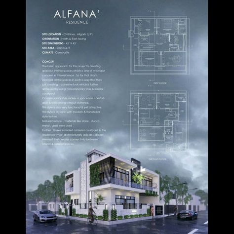 Sheet composition for residence design Asian Paint Design, Sheet Composition, Simple Floor Plans, Residence Design, Pavilion Design, Asian Paints, Hospital Design, Architectural Sketch, Modern Houses