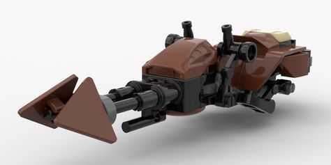 Lego Star Wars Speeder Moc, Lego Speeder Bike, Lego Decor, Lego Microscale, Lego Decorations, Lego Accessories, Speeder Bike, Lego Starwars, Micro Lego