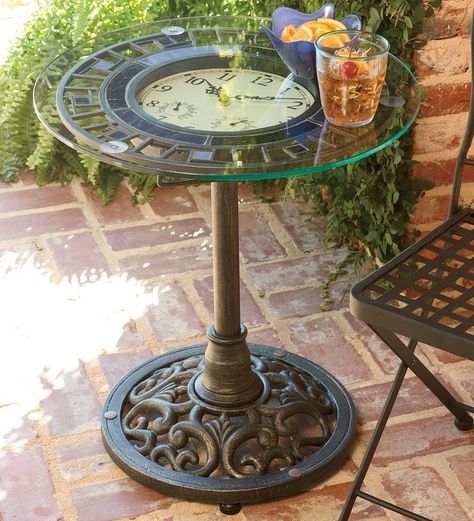 Cast Iron Table, Clock Table, Outdoor Clock, Outdoor Side Tables, Unique Clocks, Iron Table, Table Clock, Garden Table, Outdoor Tables