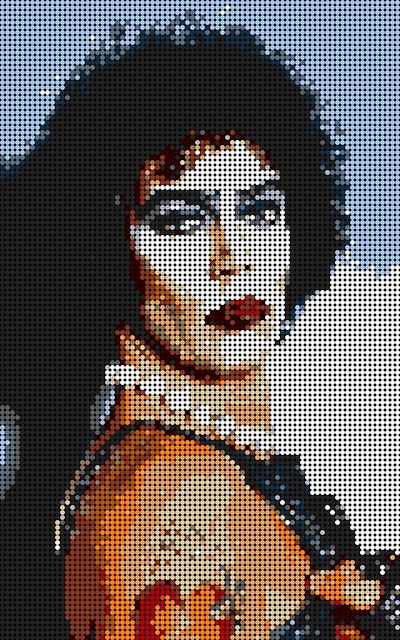 Frank N Furter Mosaic Pixel Art | Frank N Furter from The Ro… | Flickr Frank N Furter, Lego Mosaic, Rocky Horror Show, The Rocky Horror Picture Show, Tile Wall Art, Tile Mosaic, Horror Picture Show, Rocky Horror Picture Show, Mosaic Artwork