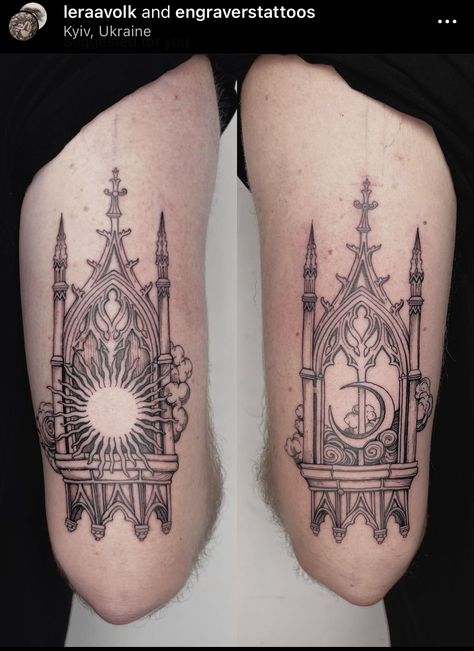 Cathedral Window Tattoo, Cathedral Tattoo, Window Tattoo, Gotik Tattoo, Paris Tattoo, Celestial Tattoo, Engraving Tattoo, Mystical Tattoos, Cathedral Window