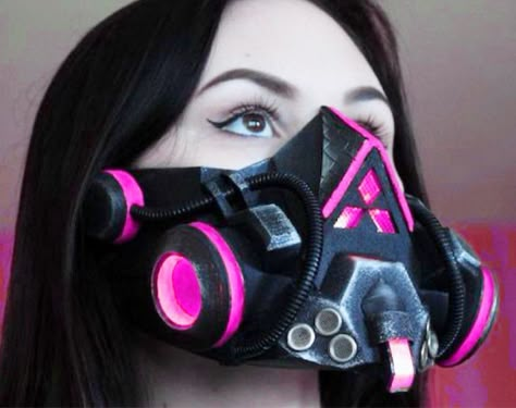 Gas Mask Cyberpunk, Cybercore Mask, Graffiti Mask, Futuristic Mask, Cyberpunk Mask, Steampunk Mask, Cyberpunk Techwear, Cyberpunk Girl, Half Mask