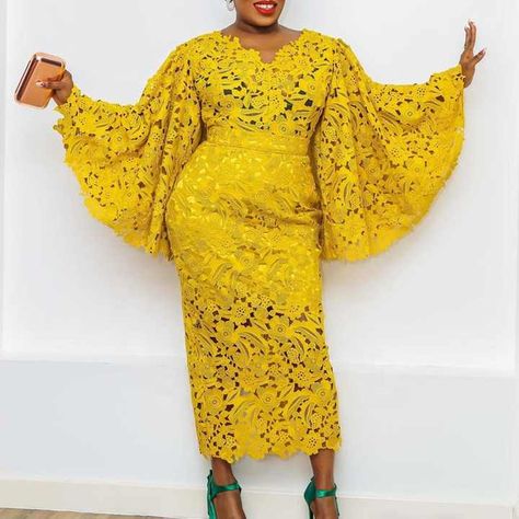 Cord Lace Styles, Gold African Dress, Lace Top Styles, Wax Print Dress, Simple Dress Styles, Corded Lace Fabric, Dress African, Cord Lace, Full Dress