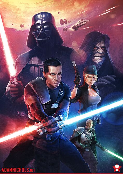 ArtStation - The Force Unleashed Poster, Adam Nichols Lord Starkiller, Star Killer, Galen Marek, Sam Witwer, Force Unleashed, The Force Unleashed, Dr Frankenstein, Moon Cookies, Star Wars Sith