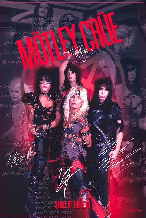 Motley Crue Album Covers, Motley Crue Logo, Motley Crue Poster, Motley Crue Albums, Gig Tickets, Shout At The Devil, Sixx Am, Motley Crüe, Cool Album Covers