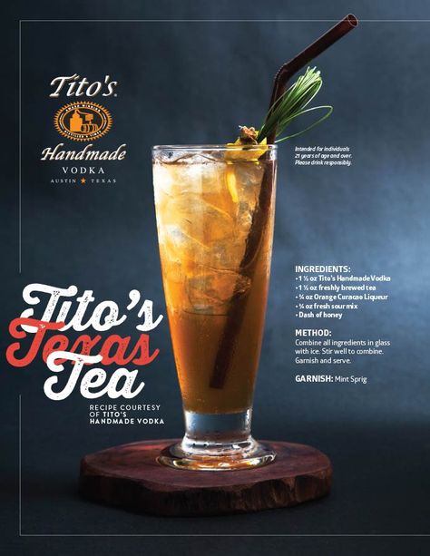 We love the Tito's Texas Tea :) (21+) >>    #TheGFRD #vodka #cocktails Texas Tea Recipe, Alcoholic Iced Tea, Valentines Drinks Alcoholic, Texas Cocktails, Titos Vodka Recipes, Mojito Recipes, Touch Football, Mojito Recipe Classic, Summer Vodka Cocktails