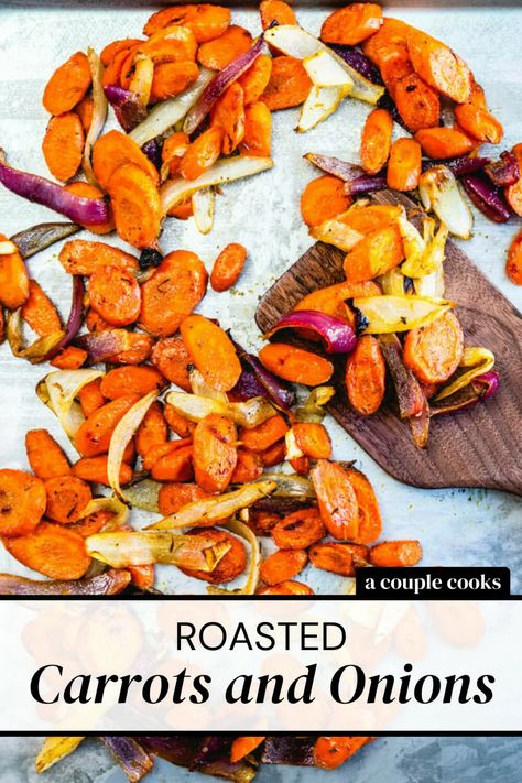 Carrots And Onions Side Dish, Roasted Carrots And Onions, Roasted Broccoli And Carrots, Easy Healthy Side Dishes, Yummy Veggies, Salad Dressing Recipes Healthy, Eating Carrots, Roasted Vegetables Oven, Savory Treats