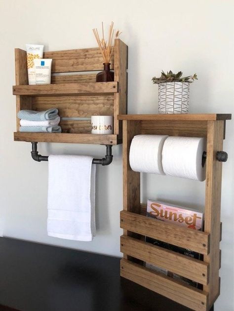 Awegety 2 Pack Shower Caddy and 2 Soap Holders, Shower Organizer with Hooks Rustproof Stainless Steel Bathroom Shower Shelf w Industrial Modern Bathroom, Diy Bathroom Shelves, Pipe Towel Bar, Diy Bathroom Storage Ideas, Bathroom Wood Shelves, Diy Bathroom Storage, Paper Magazine, Storage Wall, Magazine Holder