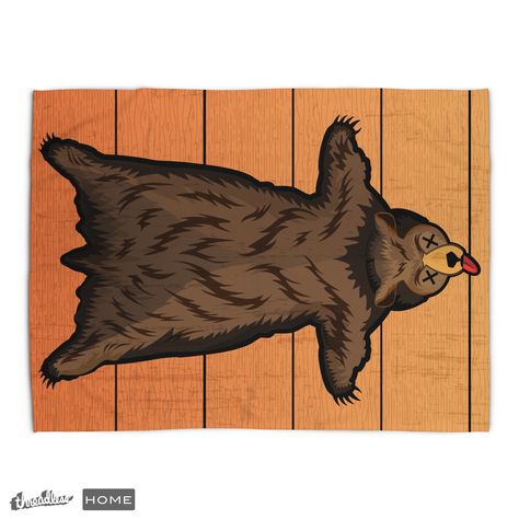 Bear-Skin-Rug Rug  on Threadless Bear Looking Up Drawing, Bear Sleeping Drawing, Wooden Bear Rug, Bear Throw Rug, Burt Reynolds Bear Rug, Rug Drawing, My Sense Of Humor, Bear Skin Rug, Skin Rugs