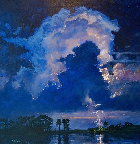 Lightning Art, Simple Oil Painting, Arte Peculiar, The Bayou, Fantasy Paintings, Classical Art, 판타지 아트, 영감을 주는 캐릭터, 그림 그리기