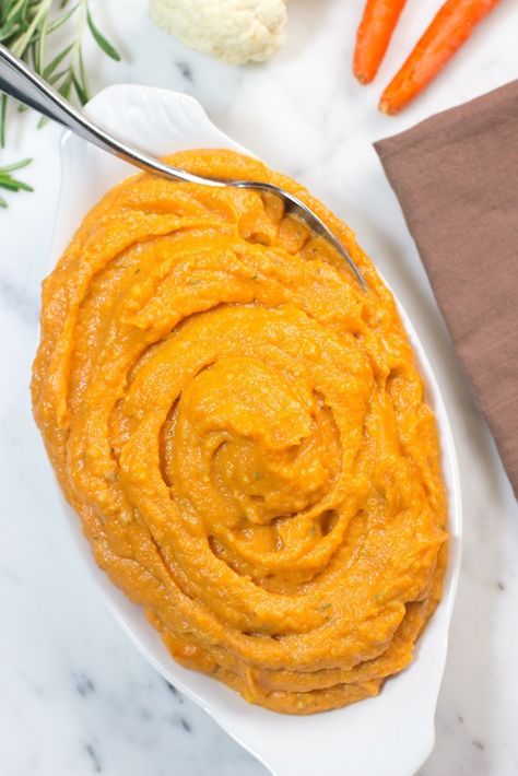 Paleo Mashed Cauliflower, Whipped Sweet Potatoes, Carrot Puree, Gluten Free Holiday Recipes, Potatoes Mashed, Pumpkin Puree Recipes, Gluten Free Stuffing, Cauliflower Puree, Gluten Free Holiday