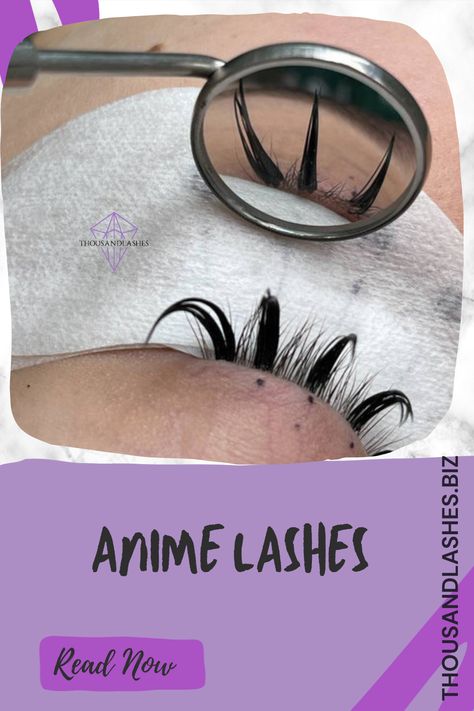 Anime Lashes Anime lashes are the hottest thing right now, and we're here to help you get on the trend. Anime Eyelash Extensions, Anime Lash Extensions, Anime Lashes, Lash Training, Lashes Tutorial, Huge Eyes, Diy Lace Ribbon Flowers, Lash Style, Anime World