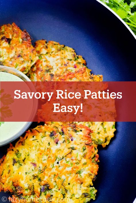 Crispy Rice Patties, Rice Patty Recipes, Rice Fritters Leftover, Leftover Rice Patties, Rice Fritters Recipes, Rice Appetizer Recipes, Ways To Use Leftover Rice, Leftover Yellow Rice Recipes, Recipes Using Cooked Rice