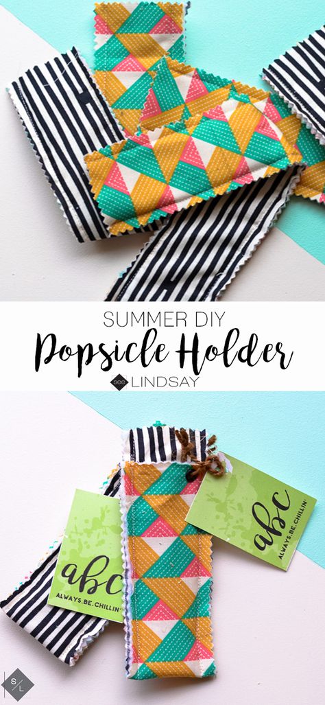 Neoprene Sewing Projects, Easy Fabric Crafts To Sell, Popsicle Sleeves Diy, Diy Popsicle Holder, Freezer Pop Holders, Easy Kid Sewing Projects, Sew Projects To Sell, Free Printable Sewing Patterns For Beginners, Easy Sewing Crafts To Sell