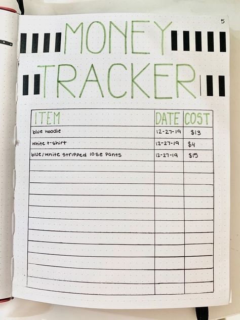 Planner Money Tracker, Things To Do On Your Journal, Journal Ideas Money Tracker, Journal With Lines Ideas, Money Tracker Journal, Money Diary Ideas, Bullet Journal Ideas Money Tracker, Good Notes Money Tracker, Paper Money Design