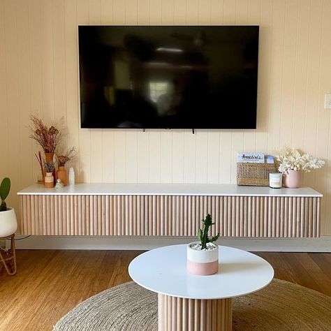 Tv Unit Coastal, Coastal Tv Wall, Coastal Tv Unit, Tv Unite, Family Motivation, Summer Happiness, Summer Interior, Tv Units, Apartment Renovation