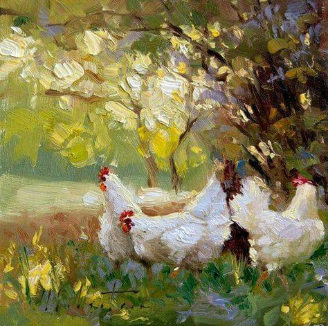 Pallete knife Rooster Painting, Desen Realist, Chicken Painting, Rooster Art, Farm Art, Soyut Sanat Tabloları, Chicken Art, Palette Knife Painting, Inspirational Art