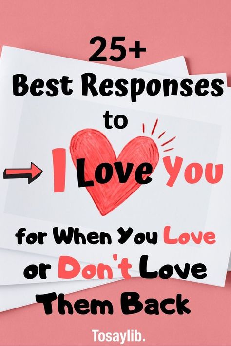 #iloveyou Typically, when someone says I love you, you have the right responses to I love you ready, because you feel the same way. Even if you are shocked, something appropriate comes out right away.  Then, there are other times. Whether you were caught unaware, and just can’t seem to find the right words to say, or the feeling is not mutual. Best Reply For I Love You, Funny Replies To I Love You, How Much Do You Love Me Reply, How To Respond To I Love You Texts, Best Ways To Say I Love You, Toxic Replies To I Love You, Replies To I Love You, Response To I Love You, Things To Say Other Than I Love You