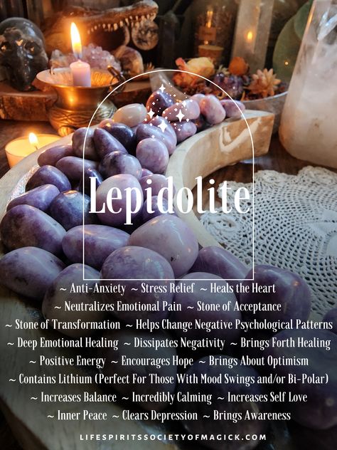 55 Amazing Crystals & Their Magickal Correspondences Crystal Quotes, Magickal Correspondences, Best Healing Crystals, Manifestation Energy, Lepidolite Crystals, Crystals Healing Properties, Higher Learning, Magical Life, Spiritual Crystals