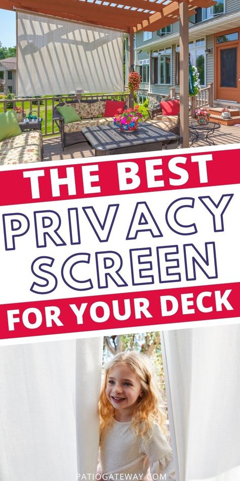 Patio Privacy Screens | The Best Privacy Dividers | Patio Privacy Dividers | Privacy Fencing | Backyard Privacy Screens | Best Privacy Screens for Decks | #privacyscreens #decks #patioscreens #reviews #outdoors Lattice Privacy Fence, Backyard Privacy Screen, Privacy Screen Deck, Privacy Fencing, Patio Privacy Screen, Deck Privacy, Patio Privacy, Backyard Privacy, Privacy Fences