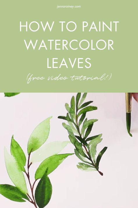 Get the free tutorial on how to paint watercolor leaves. In this double part tutorial, we start by sketching leaves and understanding the basic shapes. It’s all about the c-curves and s-curves! And I’ll even show you how to take your leaves to the next level with folds.Then, once we learn the shapes and curves, we’re ready to paint! I get very specific with holds, angles, pressure, and more. Simple Watercolor Leaves, How To Watercolor Leaves, How To Paint Leaves Watercolor, Watercolor Leaf Tutorial, Watercolor Leaves Painting, Watercolor Leaves Tutorial, How To Paint Leaves, Leaves Watercolor Painting, Sketch And Paint