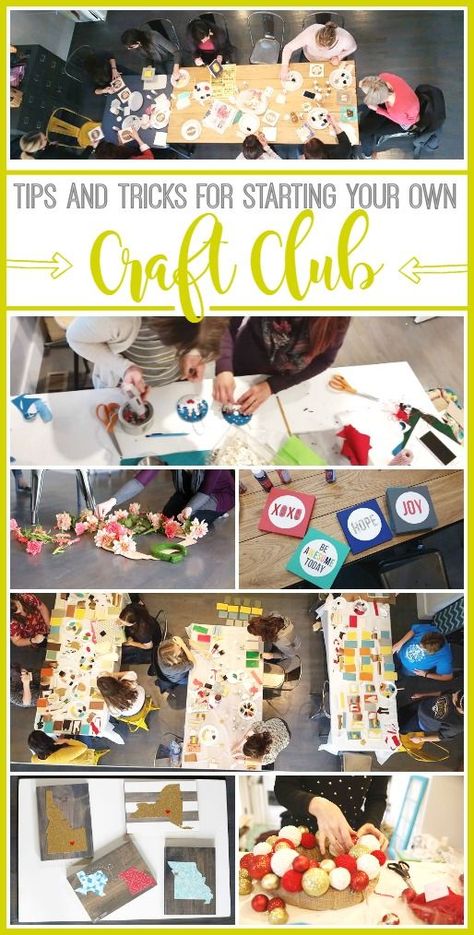 How to Start Your Own Craft Club - Sugar Bee Crafts Creative Workshop Ideas For Women, Craft Club Ideas Ladies, Craft Class Ideas For Women, Craft Classes And Workshops, Craft Day Ideas For Women, Workshop Ideas For Women, Craft Club Ideas, Craft Workshop Ideas, Group Crafts For Women