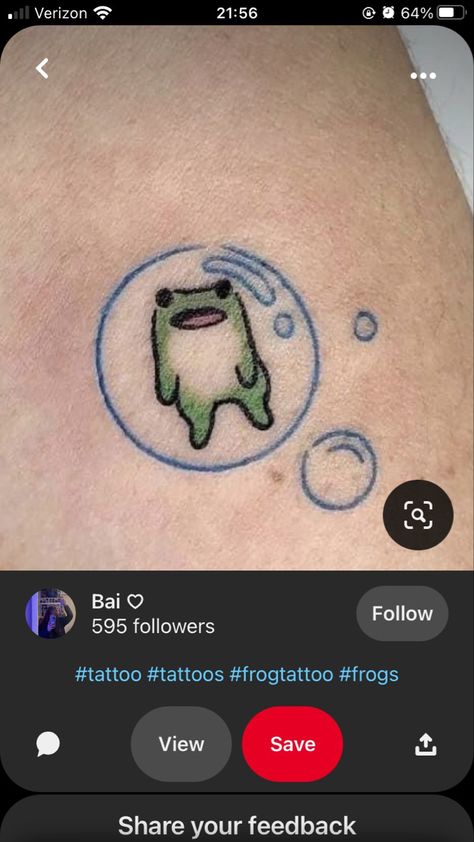 Frog Bubble Tattoo, Bubble Writing Tattoo, Blowing Bubbles Tattoo, Bubble Tattoo, Bubble Drawing, Movie Tattoo, Chibi Sketch, Frog Tattoos, Frog Drawing