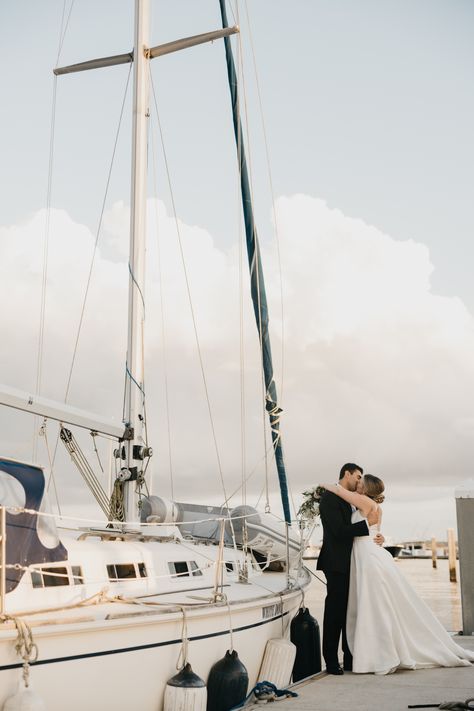 Sailboat wedding, marina wedding, waterfront wedding, sailing couple, engagement photos waterfront, intercoastal wedding, beach wedding, coastal grandma, coastal elegance, black tie sailboat wedding, couple on boat, Oyster Bay Yacht Club, Fernandina Beach, Amelia Island, Jax, Jacksonville, Florida, Fl, Wedding Venue, Wedding Wire, Weddings, Wedding Coordinator, Wedding Inspiration, wedding flowers, white wedding flowers, we are the bowsers, photographer, photography, greenery, bridal bouquet Sailboat Wedding Ceremony, Couple On Boat, Yacht Wedding Reception, Sailing Couple, Greenery Bridal Bouquet, White Tent Wedding, Dock Wedding, Sailboat Wedding, Grandma Coastal