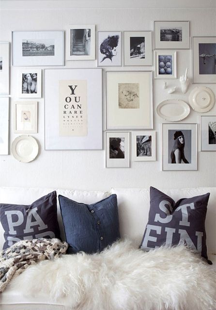 Frame Collage, Art Walls, Decorating Walls, Wall White, White Frames, Bohol, Frame Wall, Inspiration Wall, Room Art