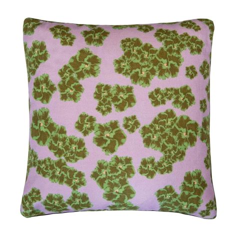 Ronko Hibiscus | Lilac Large Cushion Perennial Hibiscus, Lilac Cushions, Rose Mallow, Lilac Roses, Large Cushions, Soft Furnishings Cushions, Bedroom Gift, Ribbon Wrap, Color Crush