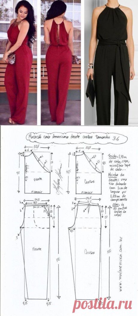 Pola Jumpsuit, Jumpsuit Diy, Pola Jaket, Celana Jogger Wanita, Jumpsuit Pattern Sewing, Diy Sy, Trousers Pattern, Girls Dress Sewing Patterns, Sewing Clothes Women