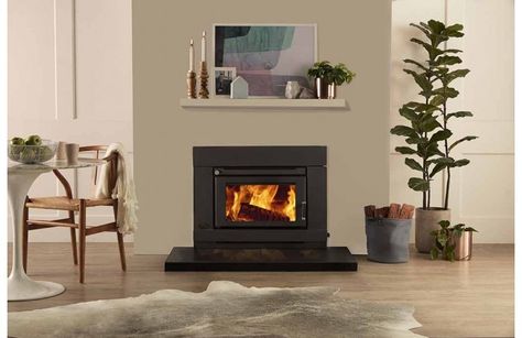 Saxon Blackwood Inbuilt Wood Fireplace - Hawkesbury Heating Inbuilt Wood Fireplace, Inbuilt Fireplace, Wood Heaters, Wood Heater, Furniture Wood, Wood Fireplace, Fireplace Makeover, Bbq Accessories, Brick Fireplace