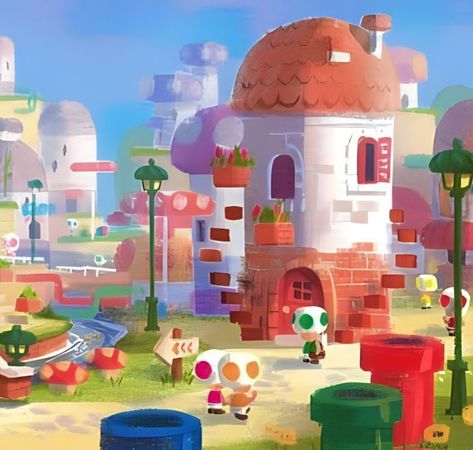 Mario Movie Concept Art, Mario Classroom, Mario Movie, Super Mario Games, Minecraft Inspiration, Princesa Peach, Mario Games, Paper Mario, Alvin And The Chipmunks