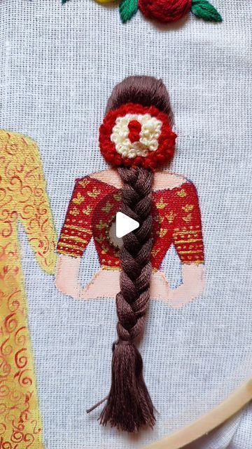 Embroidery Crafts, Bridal Hairstyle, Embroidery Craft, Hair Tutorial, Bridal Hair, Embellishments, Embroidery, Hair Styles, On Instagram